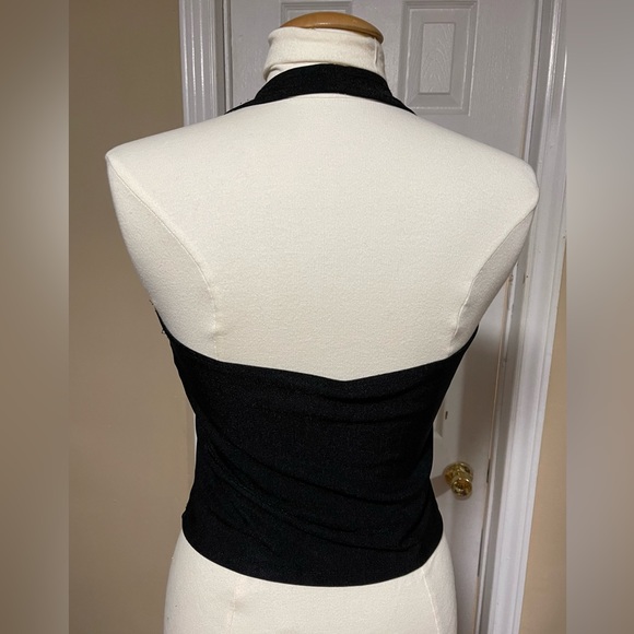Black shimmery halter top - Picture 4 of 7